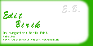 edit birik business card